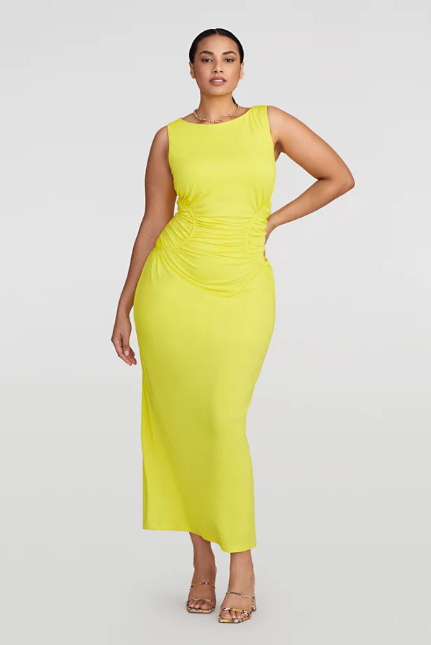 Nula Ruched-Side Maxi Dress