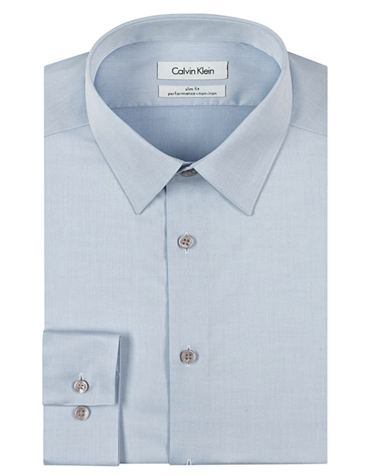 Calvin Klein Slim Fit Point Collar Dress Shirt, Clearance Dress Shirts