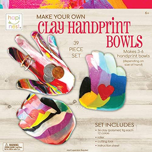 DIY Clay Handprint Bowls Craft Kit