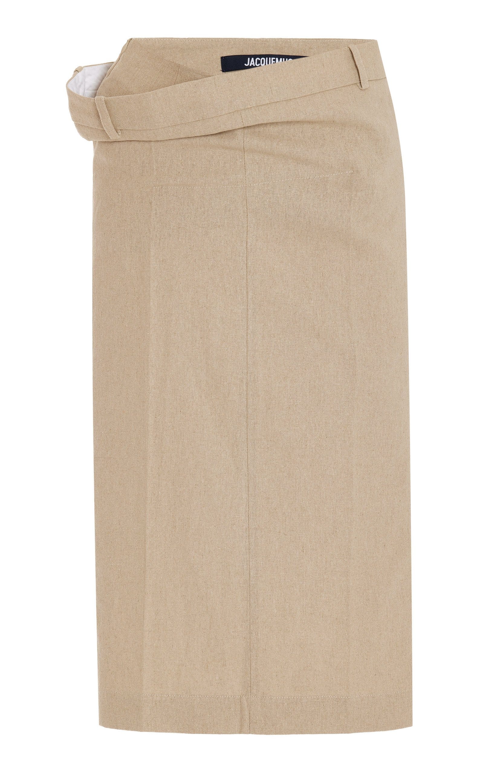 La Vela Linen Midi Skirt