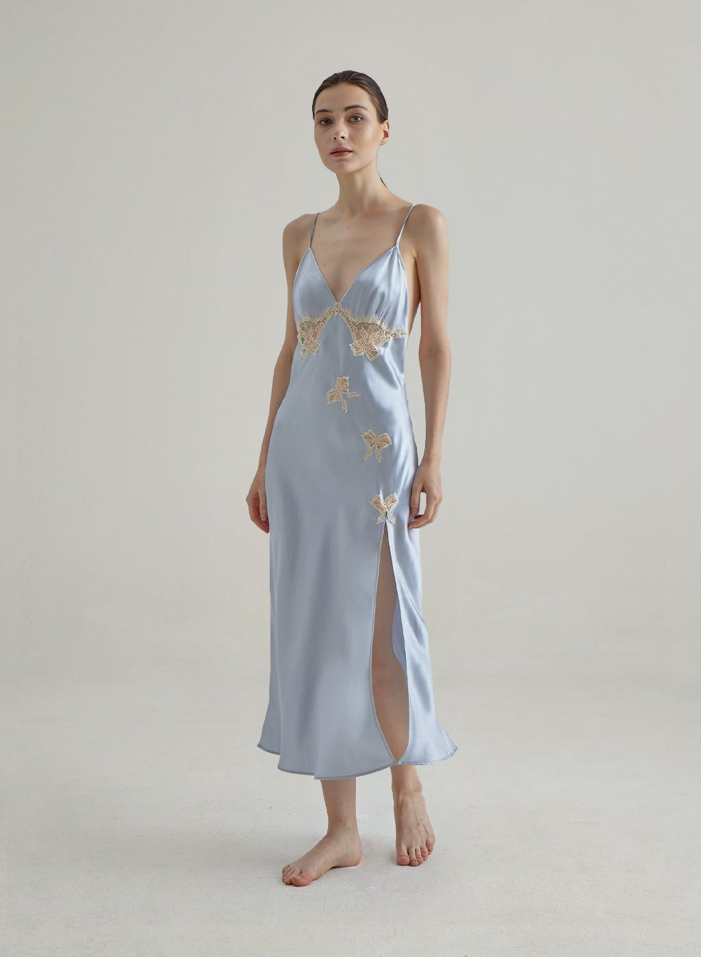 Lace Allure Silk Slip Dress