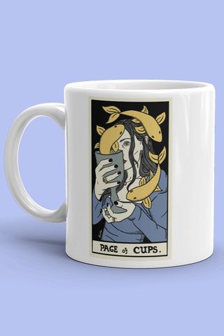 Page of mugs tarot card mug illustrated tarot card witchcraft