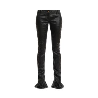 Leather Bootcut Pants
