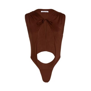 Self-Tie Cut-Out Bodysuit