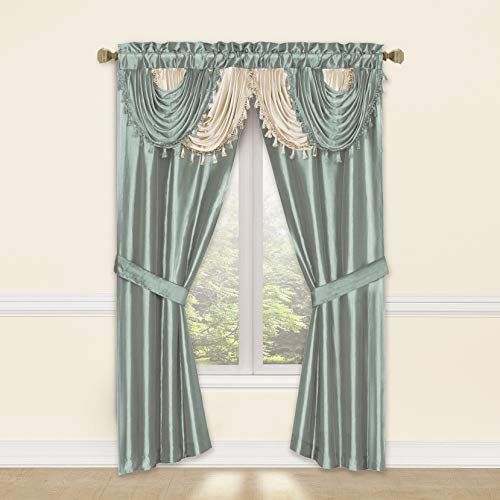 Regal Home Collections Amore Blue Window Curtain Set