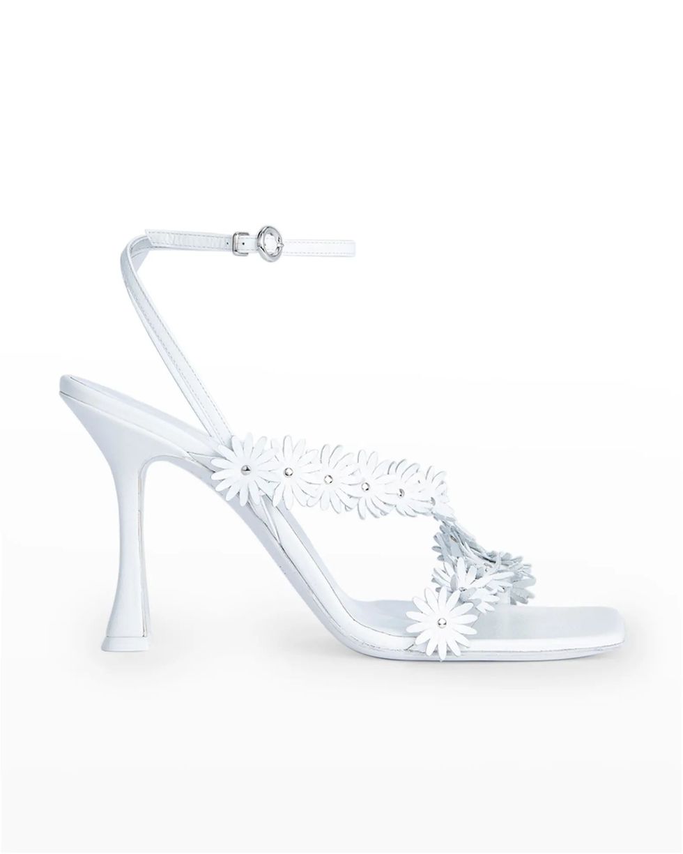 Poppy 3D Flower Ankle-Strap Sandals