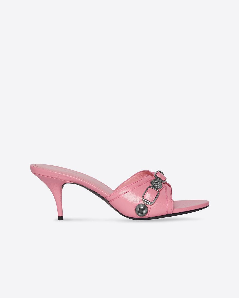 又甜又辣：Balenciaga 粉紅色Cagole高跟穆勒鞋