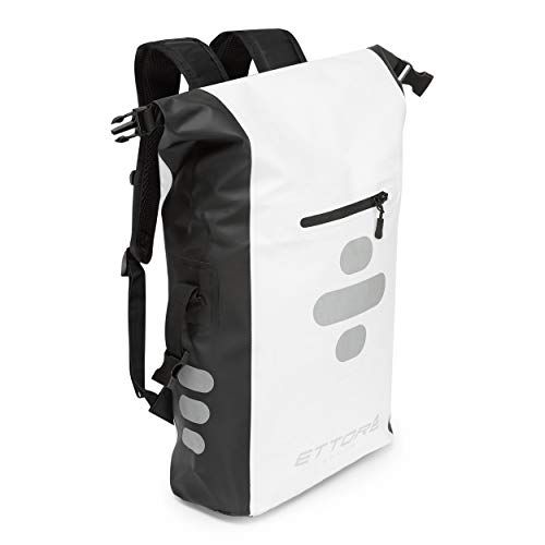 Ettore Cycling Rucksack 100% Waterproof Dry Bag 30L - Black/White - Sonar