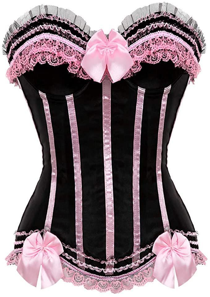 Plus Size Corset with Pink Bows