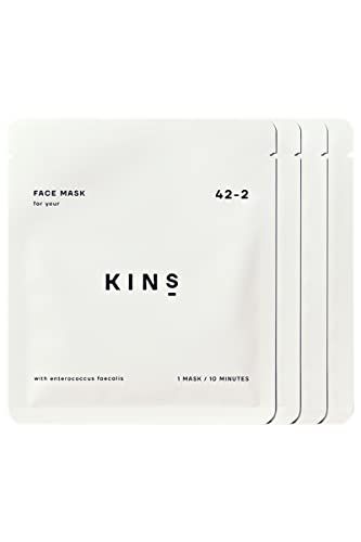 KINS FACE MASK フェイスマスク スキンケア フェイスパック 菌ケア【弱酸性 菌由来成分 】(4枚)