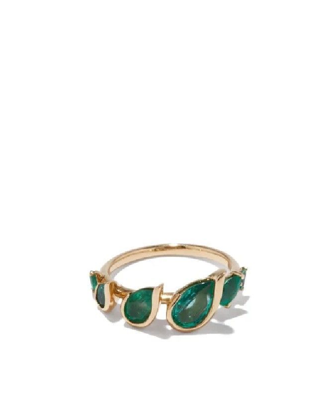 Flicker Emerald & 18kt Gold Ring