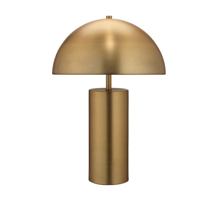 Gold mushroom store table lamp