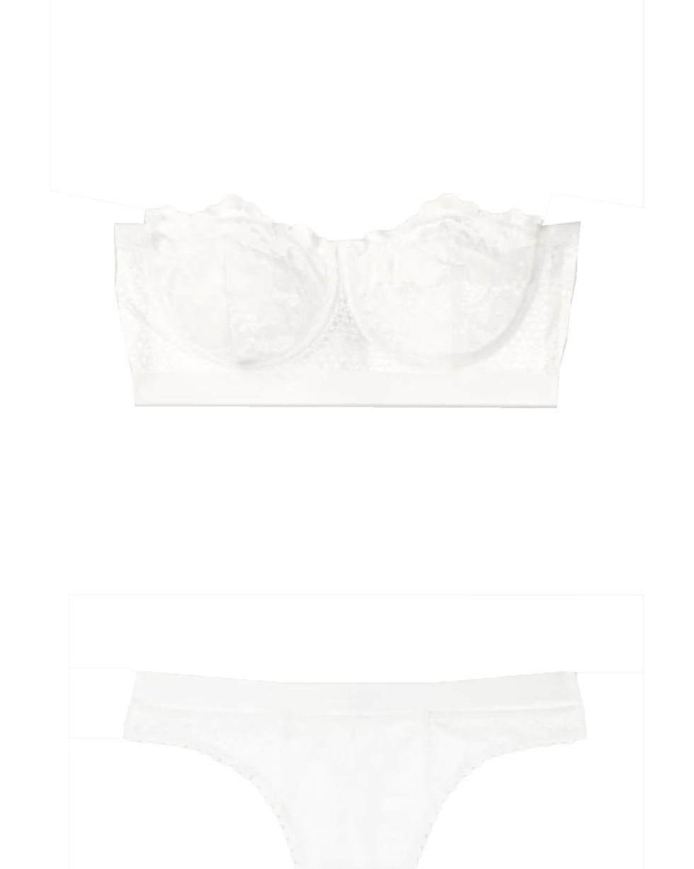 Satin Lace Triangle Bralette • Cream • Understatement Underwear