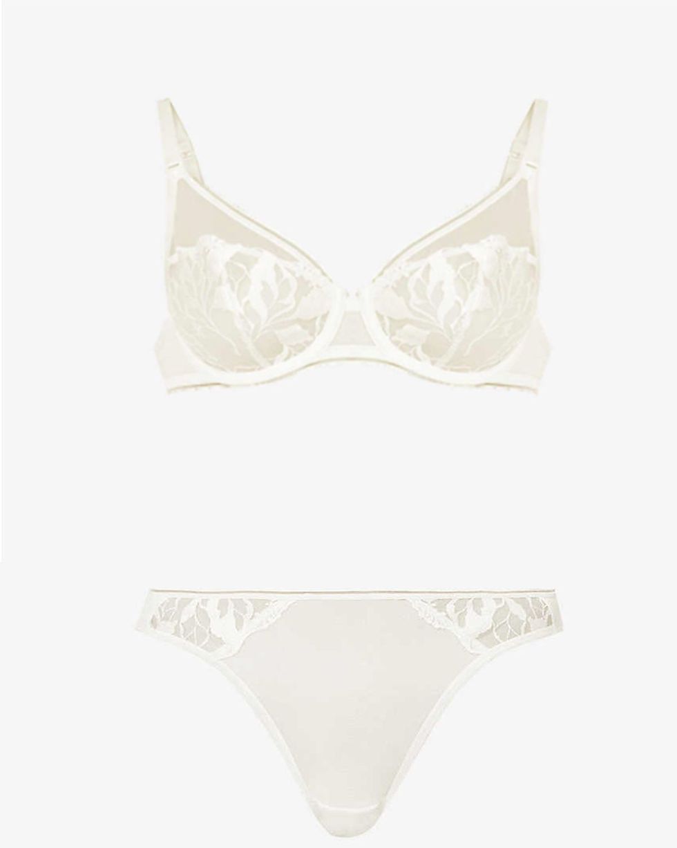 Aubade Toujours Stretch-lace Plunge Bra In White