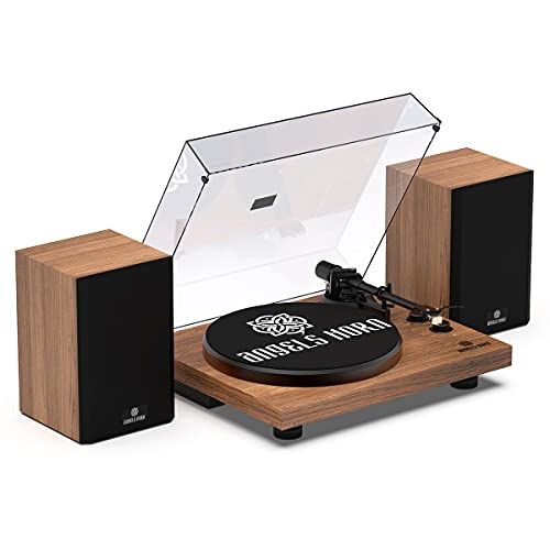 ANGELS HORN Bluetooth Record Player with Speakers