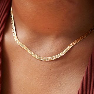 Greek Herringbone Chain Necklace