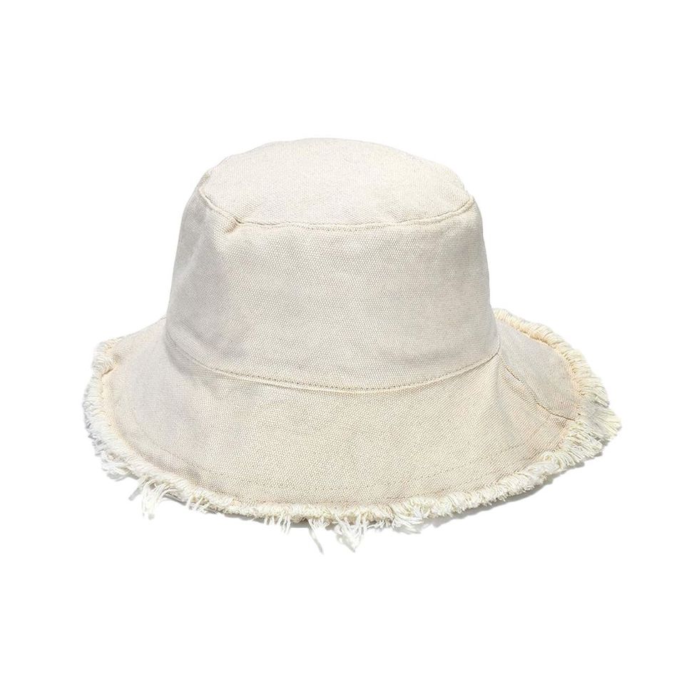 White Cotton Style Bucket Hat Women Lightweight Outdoor Vacation Headwear  Fashionable Fishing Hats Gift for Her 