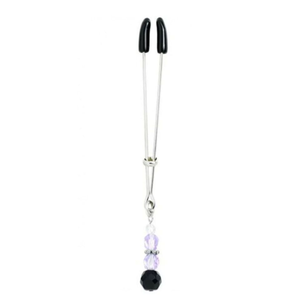 Tweezer Clit Clamp with Purple Beads