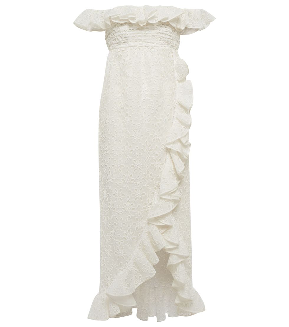 「典雅甜美」輕婚紗推薦：Giambattista Valli荷葉邊鏤空刺繡洋裝