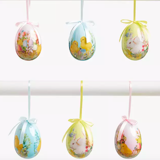 Hanging eggs for Easter, box of 6