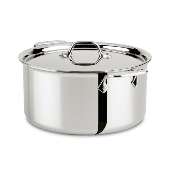 D3 Stainless 3-ply Bonded Cookware, Stockpot with lid, 8 quart