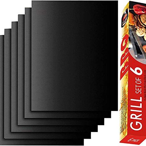 Grill Mats for Outdoor Grill Set of 8 Black Grill Tools BBQ