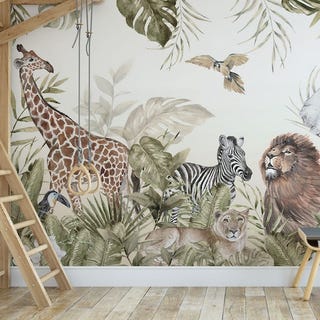     watercolor forest animal wallpaper