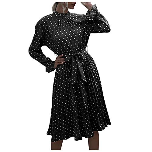 Vestido negro con lunares