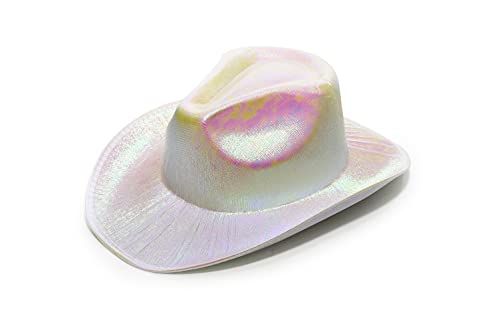Neon Sparkly Glitter Space Cowboy Hat 