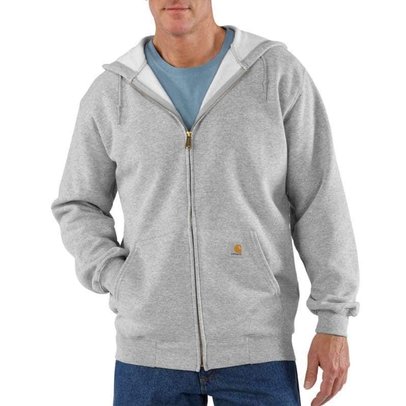 long hooded zip sweatshirt