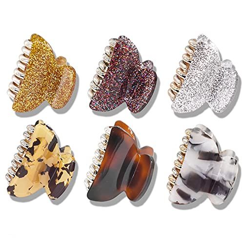 Tortoise and Glitter Claw Clips, 6-Pack