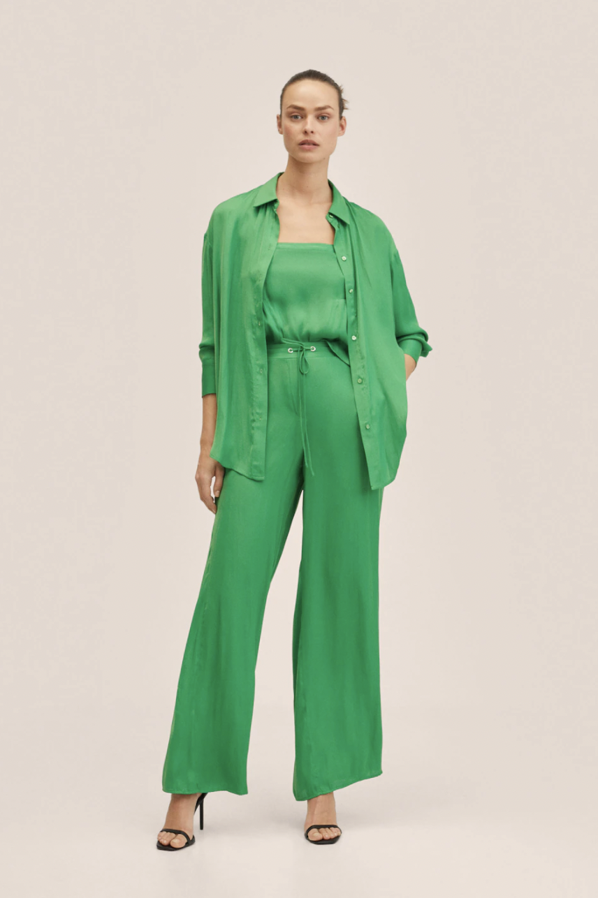 Green Flares & Wide Leg Pants for Women - Bloomingdale's