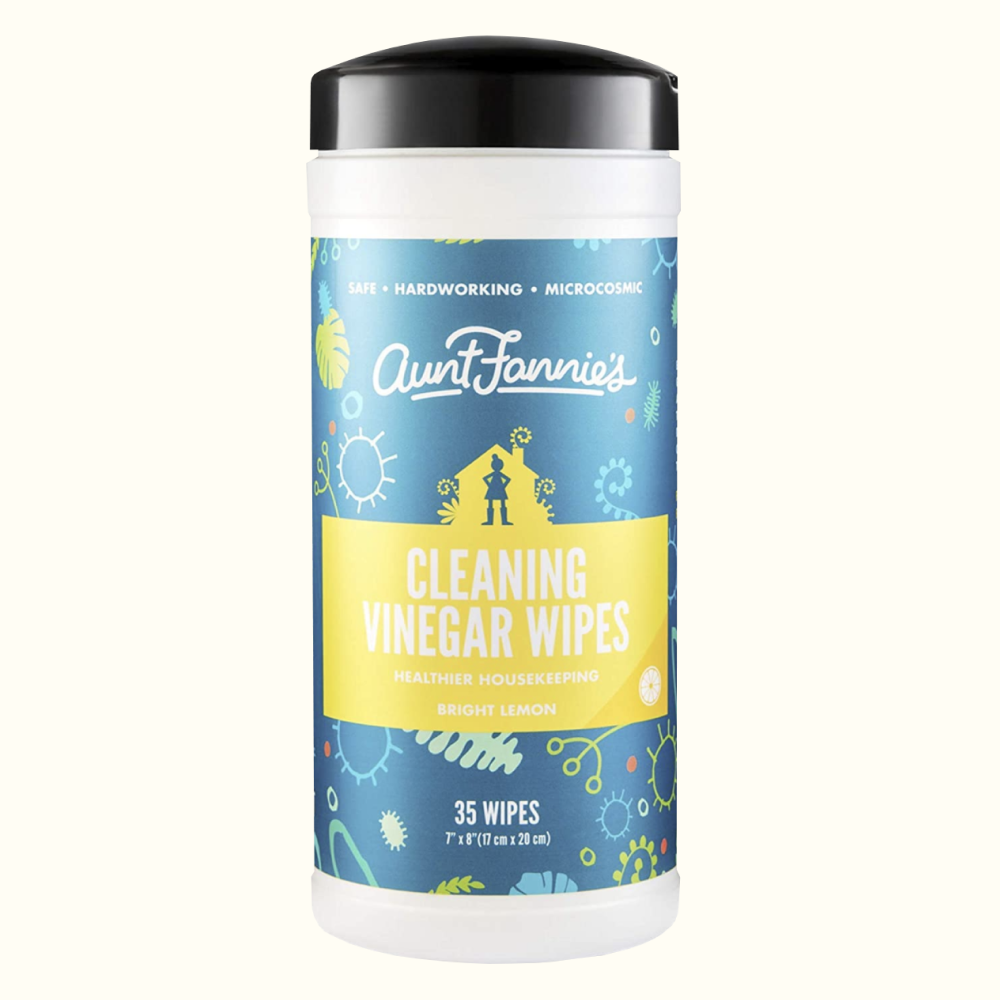 Aunt Fannie's Vinegar Cleaning Wipes, 35 Count (Bright Lemon, Single Pack)