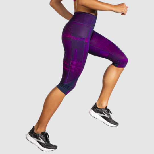 Womens Pocket Workout Tights. Running Bare Define 3/4 Leggings.