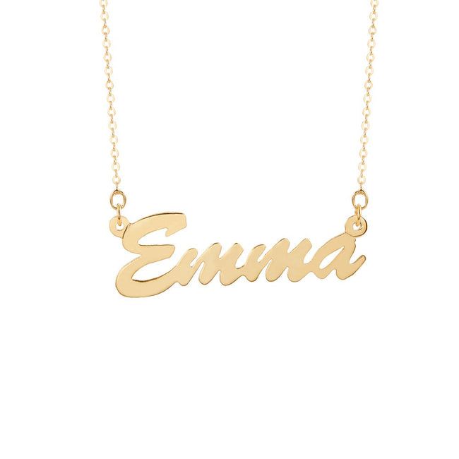 Thin Cursive Gold Plated Name Necklace