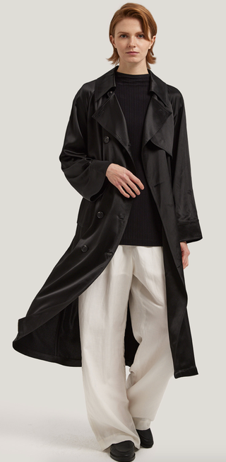 Belted Long Trench Coat