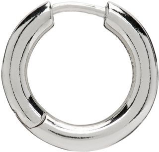 Silver Polo Huggie Earring