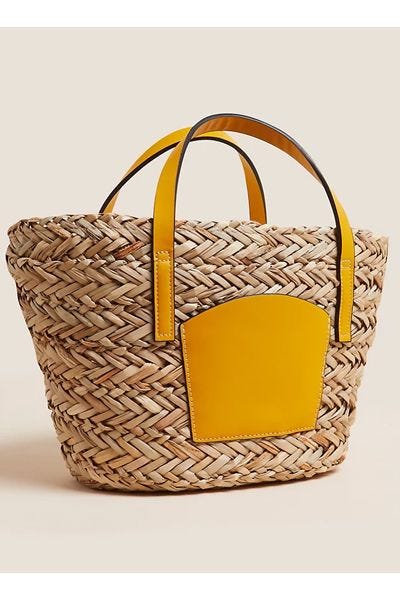 Straw Mini Tote Bag 