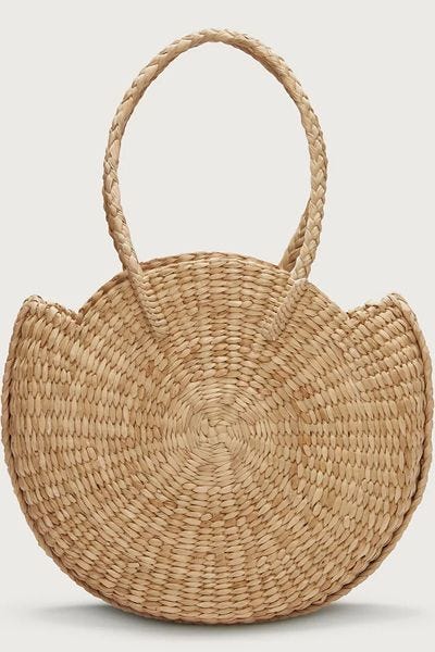 Straw Circle Shopper