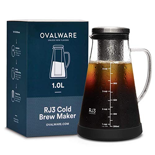 Ovalware Airtight Cold Brew Maker and Tea Infuser with Spout