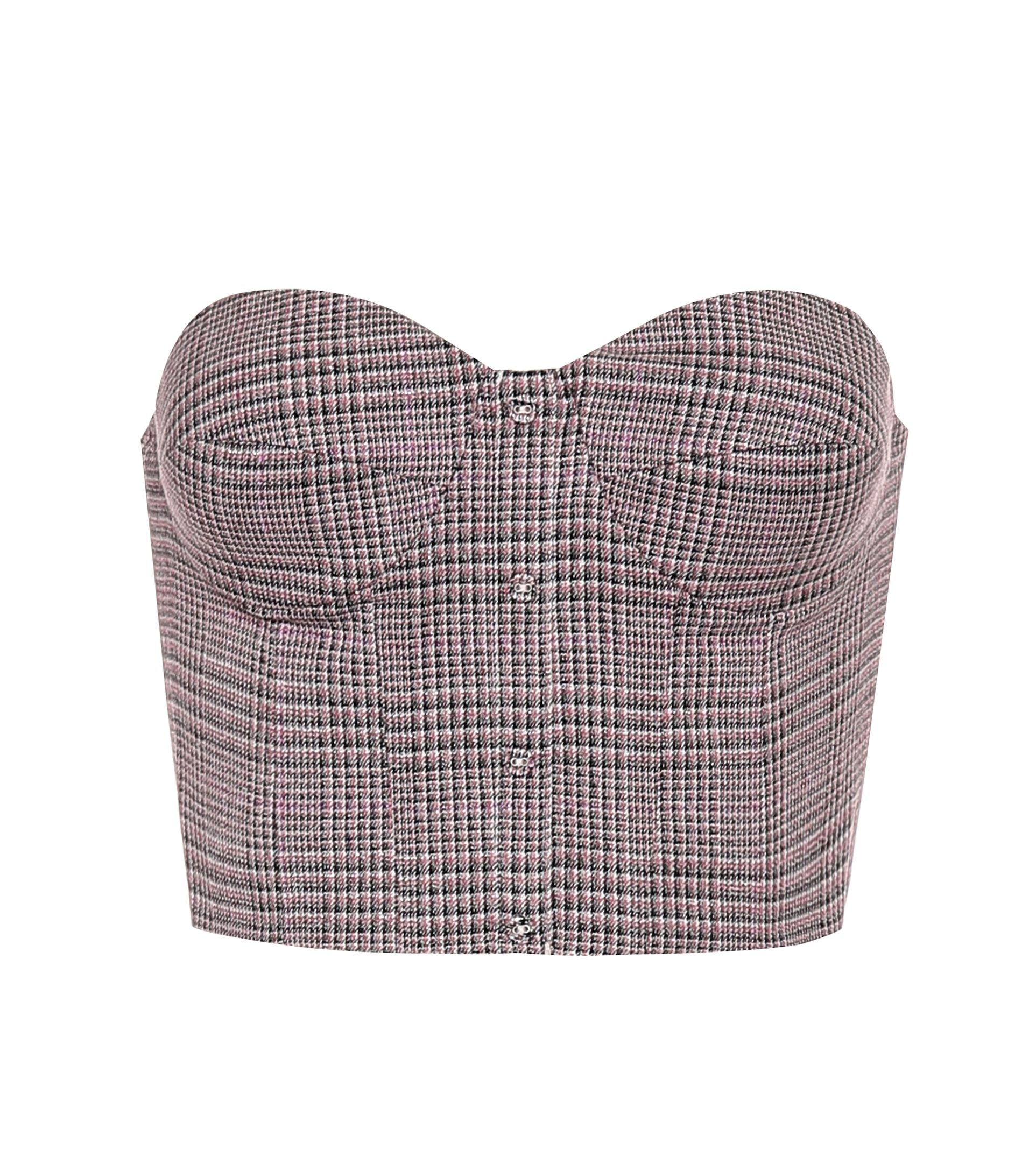 Peggy Checked Stretch-Twill Top