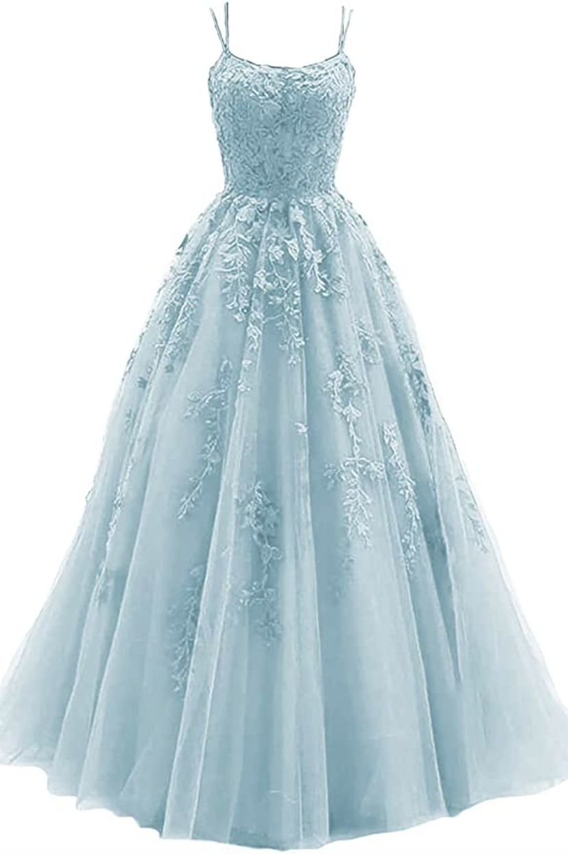 Tulle Long Formal Evening Gown