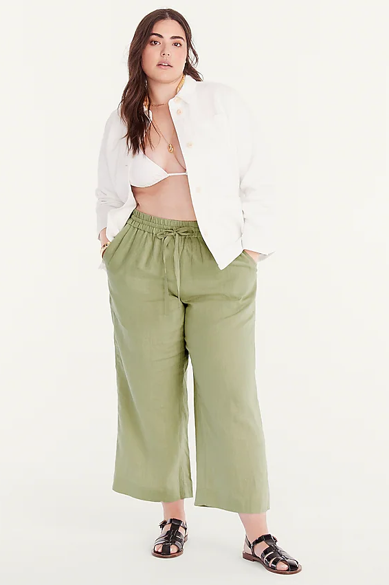 Linen Wide Leg Pants by AERE Online, THE ICONIC