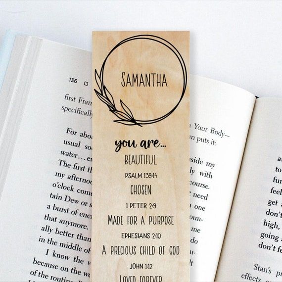 Wooden Personalized Bookmark
