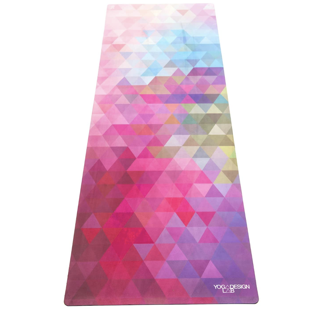 Barre Includes Carrying Strap! Ideal for Hot Yoga Eco Luxury Pilates Lightweight Commuter Yoga Mat Sweat YOGA DESIGN LAB Foldable Bikram 2-in-1 Mat+Towel 1.5mm Thick