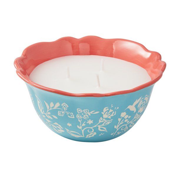 The Pioneer Woman Mazie Floral 3-Wick Citronella Candle