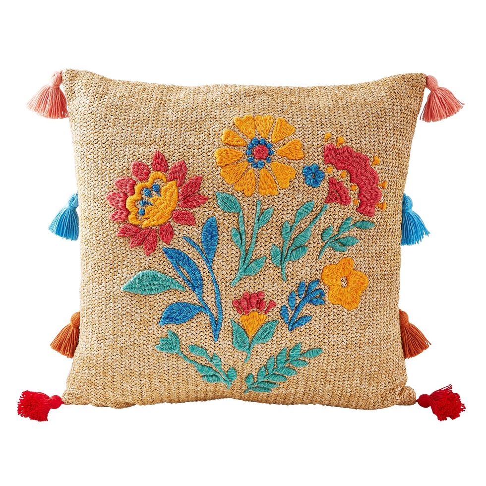 The Pioneer Woman Embroidered Mazie Outdoor Pillow