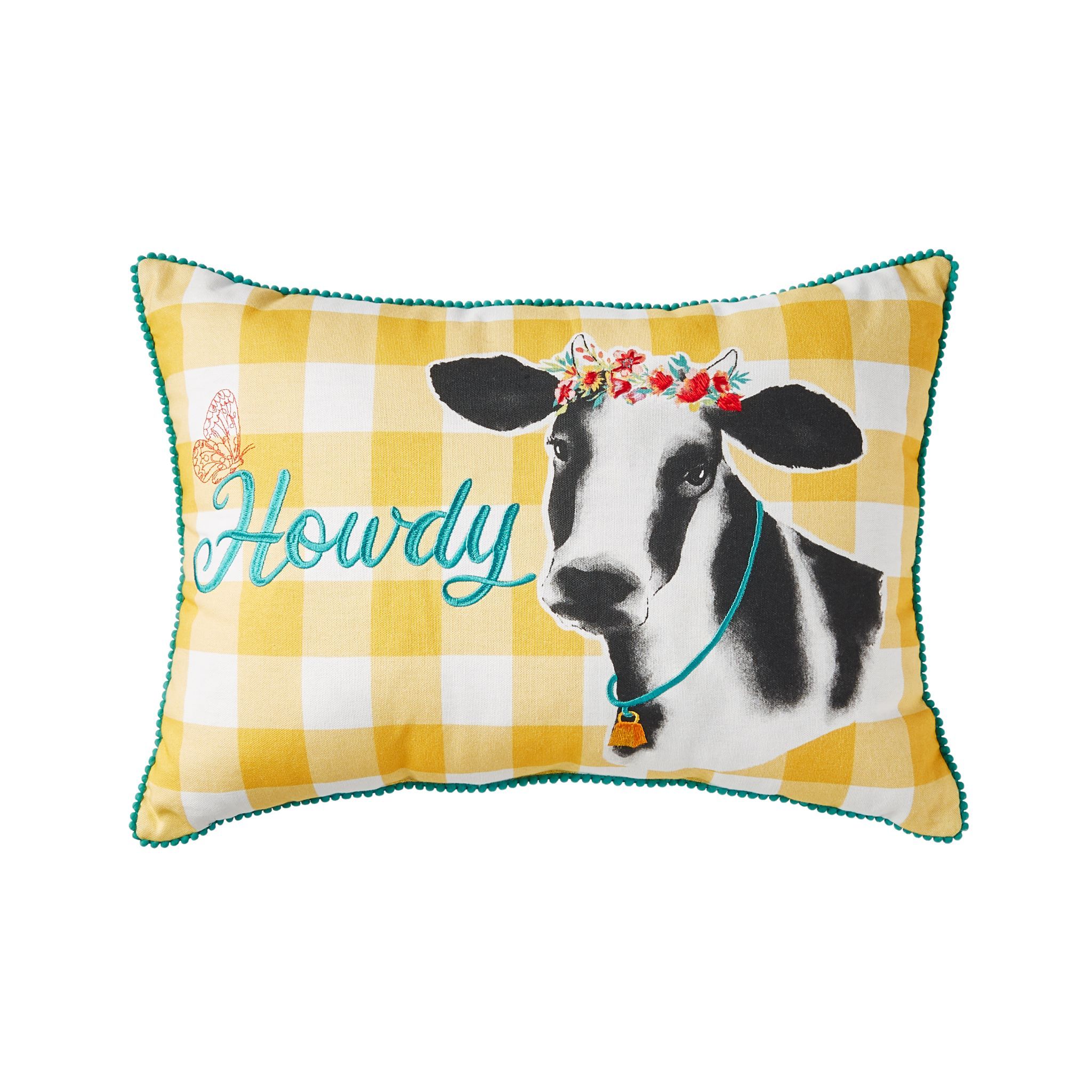 The Pioneer Woman Howdy Cow Outdoor Pillow