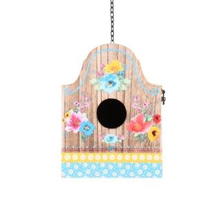 The Pioneer Woman Breezy Blossom Yellow Wood Birdhouse