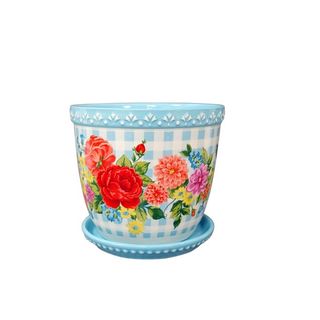 The Pioneer Woman Sweet Rose Gingham 6-Inch Planter